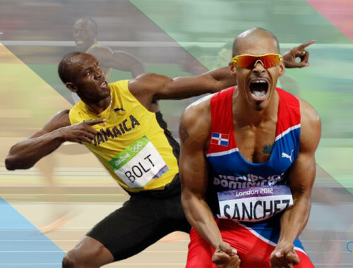 Grandes estrellas olímpicas del Caribe Usain Bolt y Feliz Sánchez