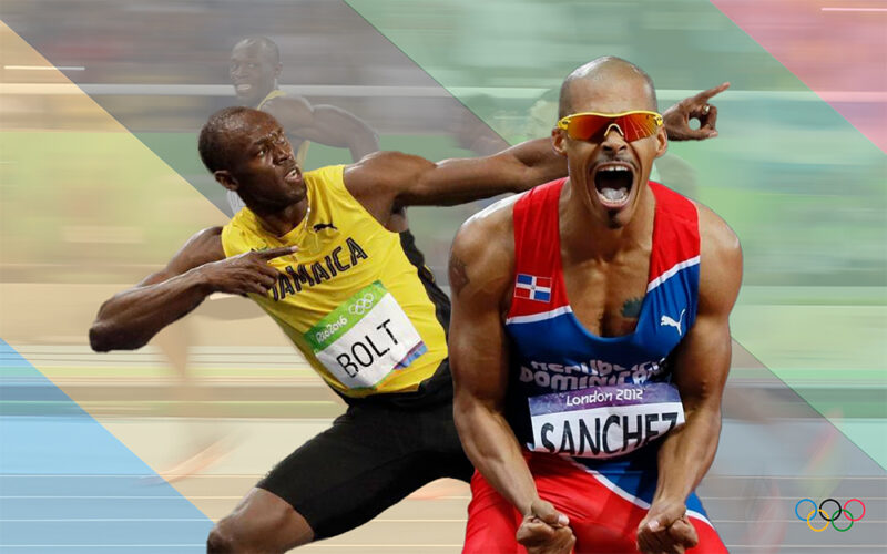 Grandes estrellas olímpicas del Caribe Usain Bolt y Feliz Sánchez