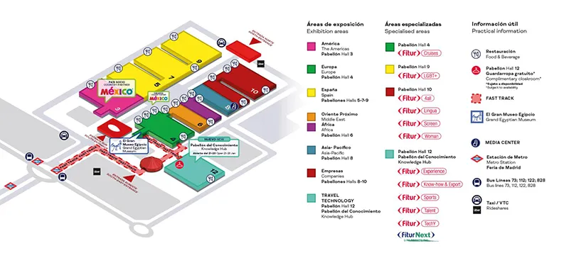 IFEMA MADRID recomienda el uso del transporte público para visitar FITUR 2026, del 21 al 25 de enero
