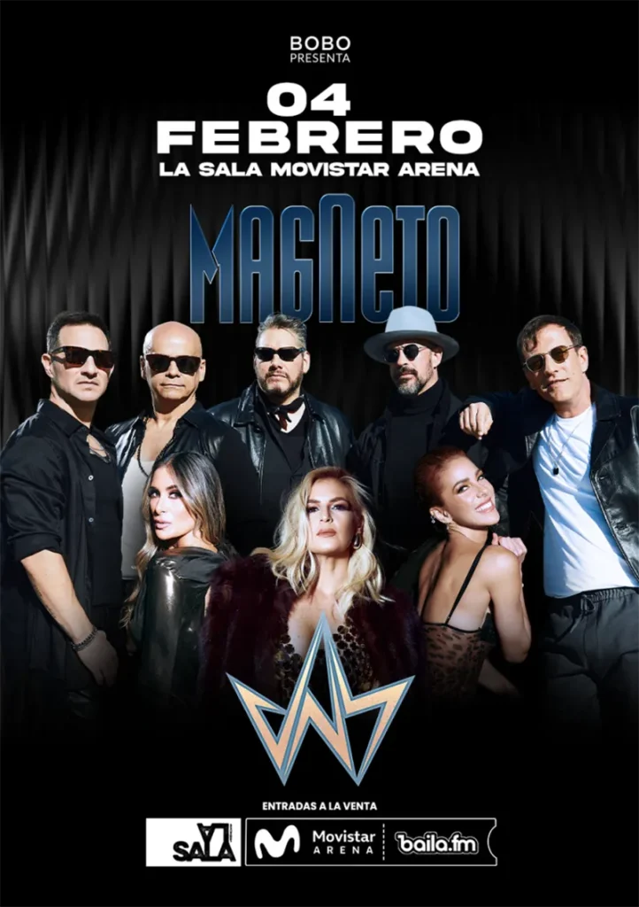 Magneto regresa a España con un concierto exclusivo en sala Movistar Arena junto a leyendas del pop mexicano JNS Magneto regresa a España con un concierto exclusivo en sala Movistar Arena junto a leyendas del pop mexicano JNS