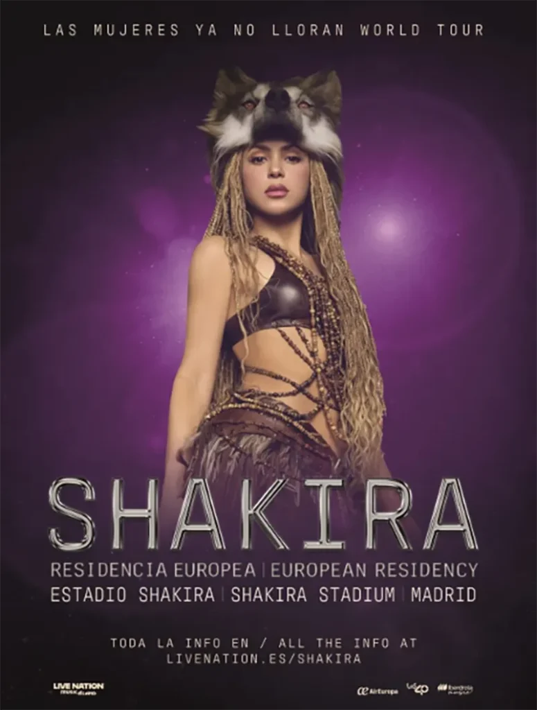 Air Europa acompaña a Shakira en los conciertos de su residencia europea en Madrid los próximos 25, 26 y 27 de septiembre