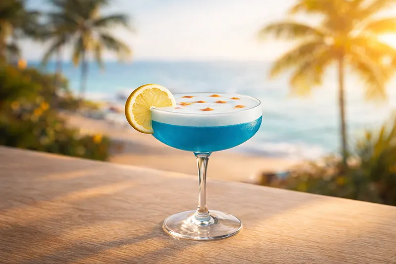 Frank Martinus Arion y el Blue Curaçao Sour - receta
