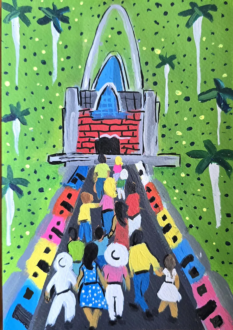 Pie de foto: Algunas de las obras de José Morillo inspirada en la Basílica de Higüey y en el cuadro altagraciano, República Dominicana.